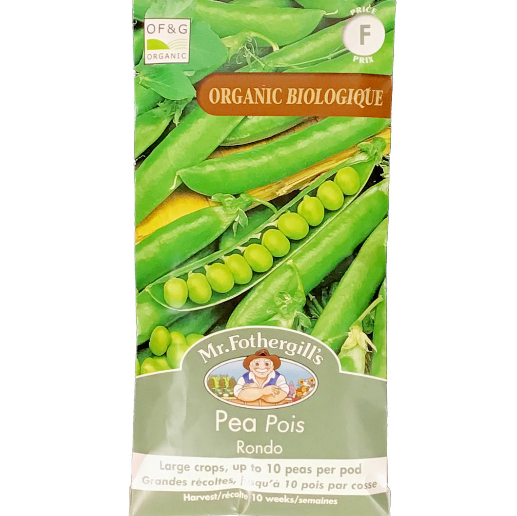 Pea - Rondo Organic Seeds, Mr Fothergill's