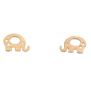 Stud Buds Elephant Earrings, Gold