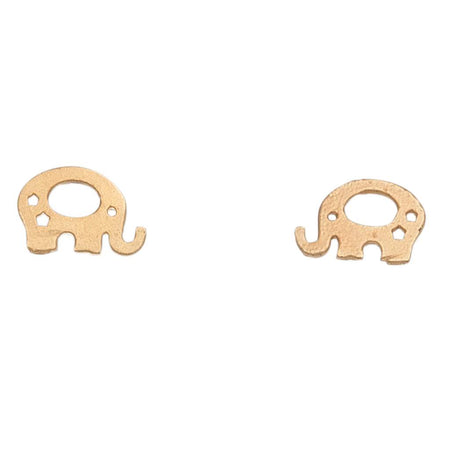 Stud Buds Elephant Earrings, Gold