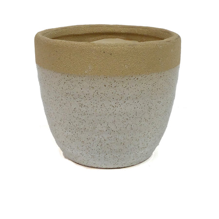 Pot, 6in, Ceramic, Selena Ivory & Tan Speckle