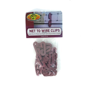 Net to Wire Clips, Plastic, 50pk