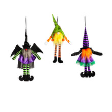 Load image into Gallery viewer, Light-Up Hanging Halloween Gnome Decor, 19in
