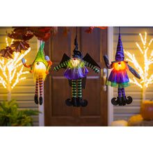 Load image into Gallery viewer, Light-Up Hanging Halloween Gnome Decor, 19in
