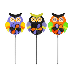 Halloween Owl Pinwheel Spinner Stake, 35in