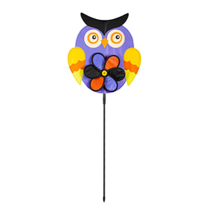 Halloween Owl Pinwheel Spinner Stake, 35in