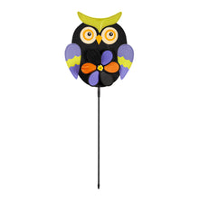 Load image into Gallery viewer, Halloween Owl Pinwheel Spinner Stake, 35in
