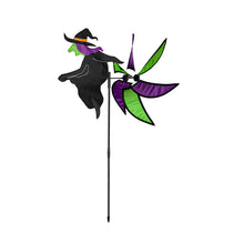 Load image into Gallery viewer, Witch/Ghost Pinwheel Spinner Stake, 40in
