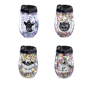 Double Wall Glitter Halloween Tumbler, 10oz