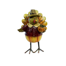 Load image into Gallery viewer, Polystone Pumpkin Pilgrim Turkey Figurine, 4in
