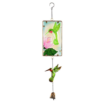 Glow in the Dark Hanging Glass Décor, Hummingbird