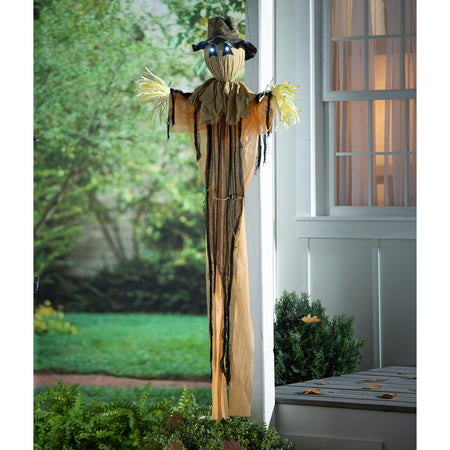 Hanging Scarecrow Decor with Color-Changing Lights