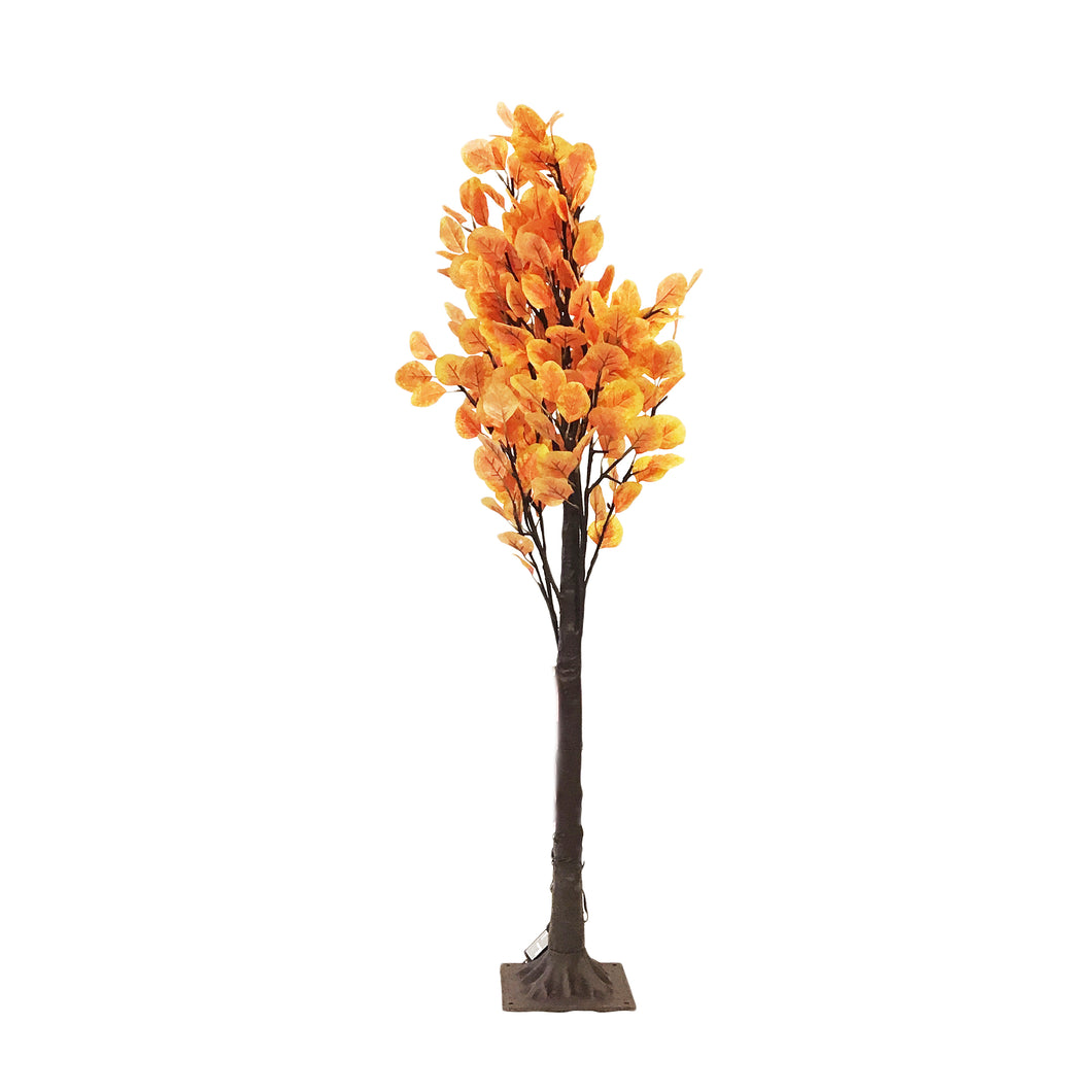 Lighted In/Outdoor Fall Eucalyptus Tree, 4ft