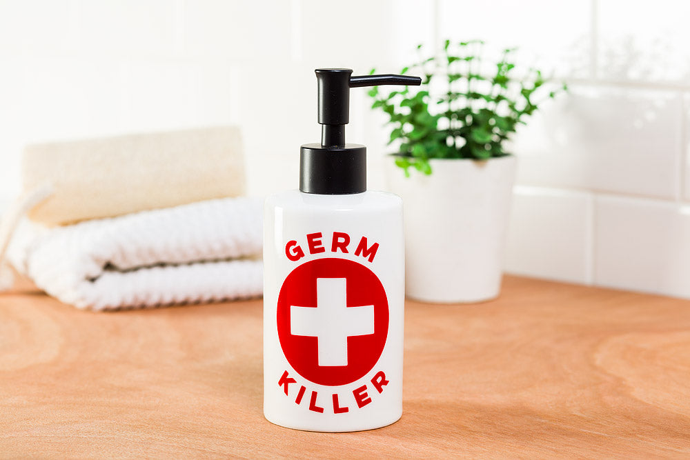 Germ Killer Ceramic Pump Bottle, 14oz