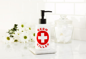 Germ Killer Ceramic Pump Bottle, 14oz