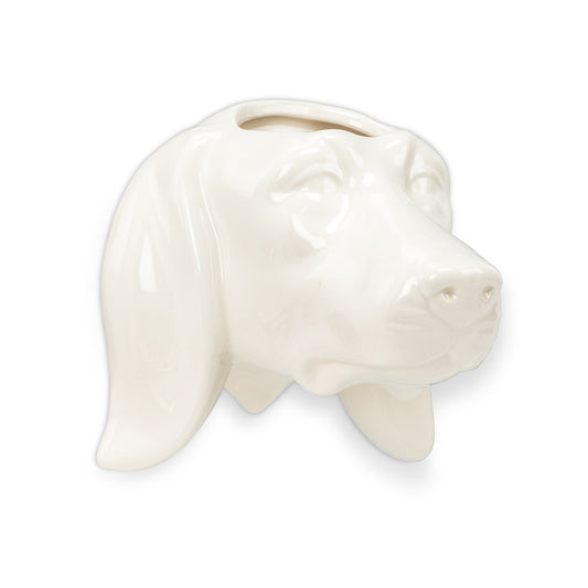 Pot, 1.5in, Ceramic, Dachshund Head Wall Planter