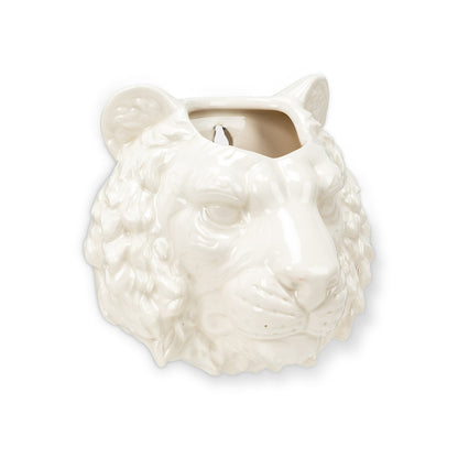 Pot, 1.5in, Ceramic, Tiger Head Wall Planter