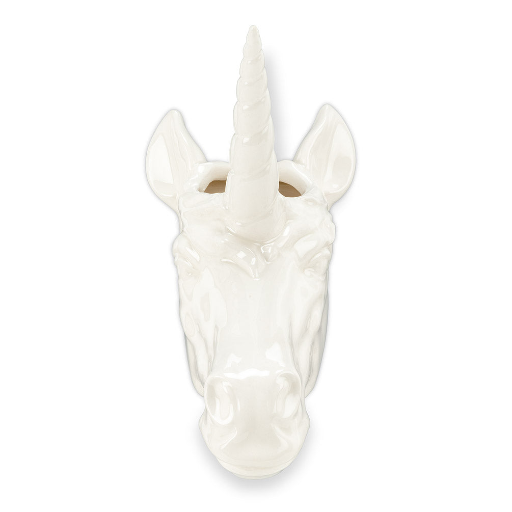 Pot, 1.5in, Ceramic, Unicorn Head Wall Planter