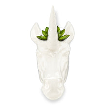 Load image into Gallery viewer, Pot, 1.5in, Ceramic, Unicorn Head Wall Planter

