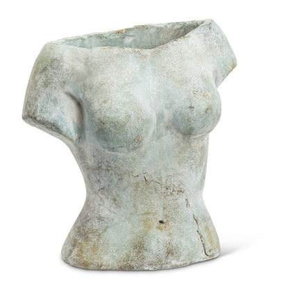 Planter, Cement, Female Torso Sculpture