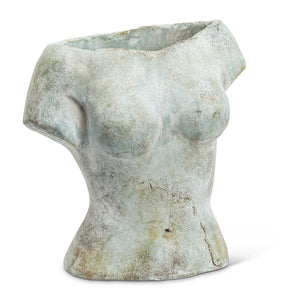 Planter, Cement, Female Torso Sculpture