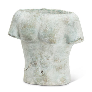 Planter, Cement, Male Torso Sculpture