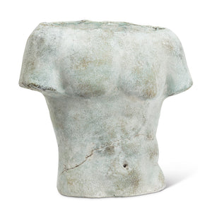 Planter, Cement, Male Torso Sculpture