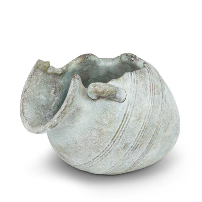 Planter, Cement, Tipped Broken Urn
