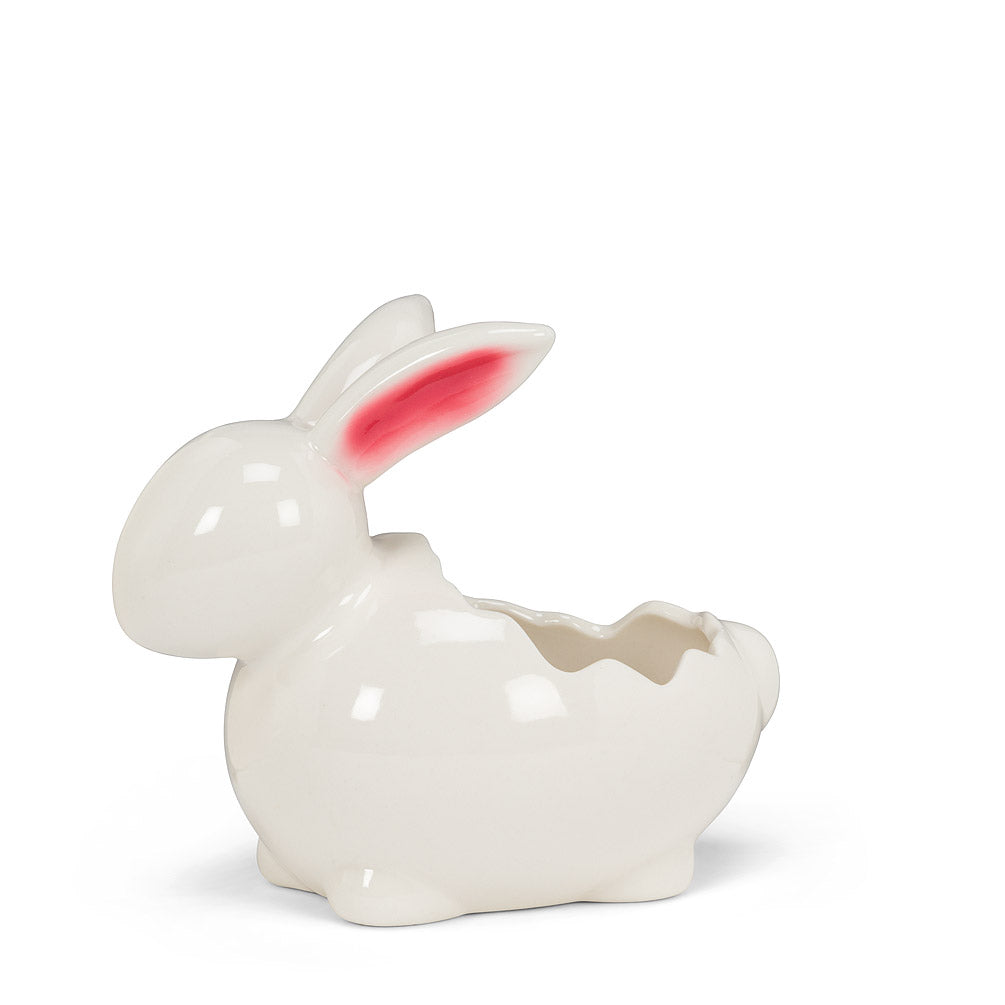 Pot, 2in, Ceramic, Bunny with Egg Body