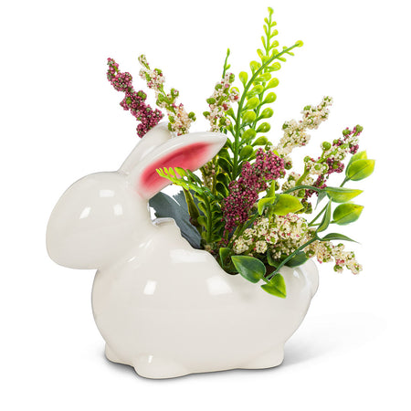Pot, 2in, Ceramic, Bunny with Egg Body