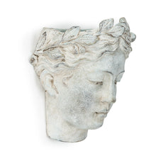 Load image into Gallery viewer, Pot, 4in, Cement, Goddess Head Wall Planter
