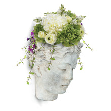 Load image into Gallery viewer, Pot, 4in, Cement, Goddess Head Wall Planter
