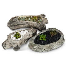 Load image into Gallery viewer, Planter, 11in, Cement, Slim Faux Log
