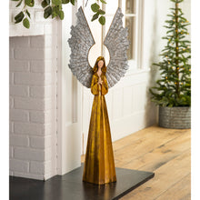 Load image into Gallery viewer, Golden Angel Metal Statue with Praying Hands, 36in
