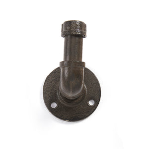 Cast Iron Industrial Pipe Wall Hook, 3 Styles