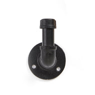 Cast Iron Industrial Pipe Wall Hook, 3 Styles