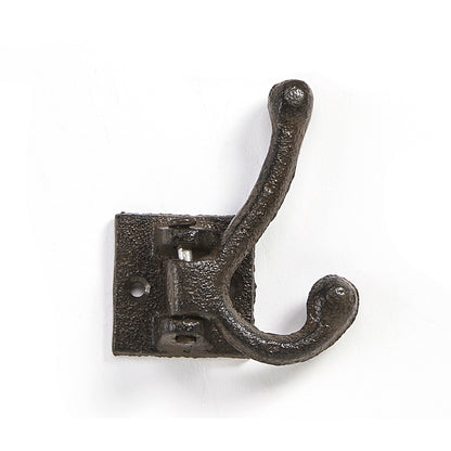 Cast Iron Double Wall Hook with Swivel, 3 Styles