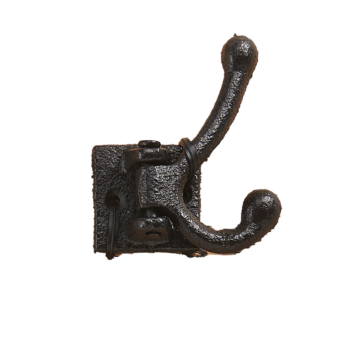 Cast Iron Double Wall Hook with Swivel, 3 Styles