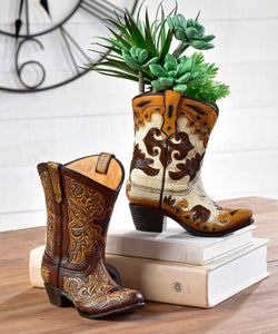 Cowboy Boot Vase, 2 Styles