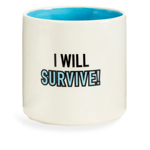 Pot, 3in, Ceramic, I Will Survive