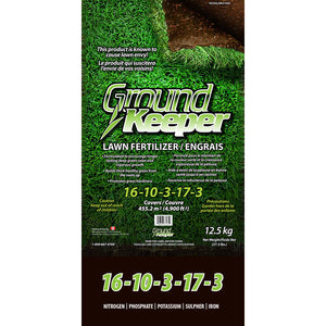 GroundKeeper Lawn Fertilizer, 16-10-3-17-3, 12.5kg
