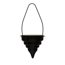 Load image into Gallery viewer, Planter, 7in, Terracotta, Black Hanging Cone
