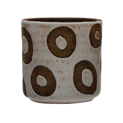 Pot, 4in, Terracotta, Distressed, 2 Styles