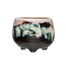 Load image into Gallery viewer, Pot, 4in, Terracotta, Multicolor Reactive Glaze
