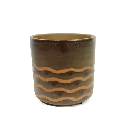 Pot, 3in, Terracotta, Brown Pattern, 3 Styles
