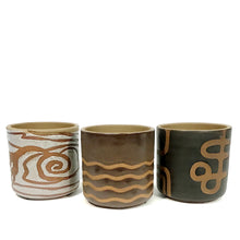 Load image into Gallery viewer, Pot, 3in, Terracotta, Brown Pattern, 3 Styles
