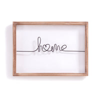 Framed Metal Sentiment Wall Decor, Home