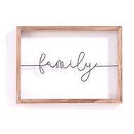 Framed Metal Sentiment Wall Decor, Family