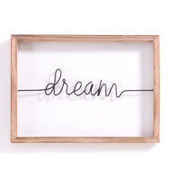Framed Metal Sentiment Wall Decor, Dream