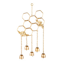 Load image into Gallery viewer, Metal Honey Bee Wind Chime, 30in
