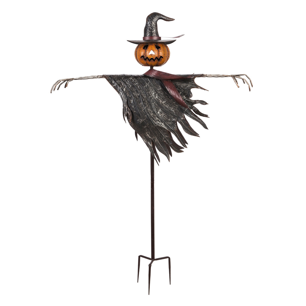 Oversized Jack O'Lantern Scarecrow Stake, 67.5in